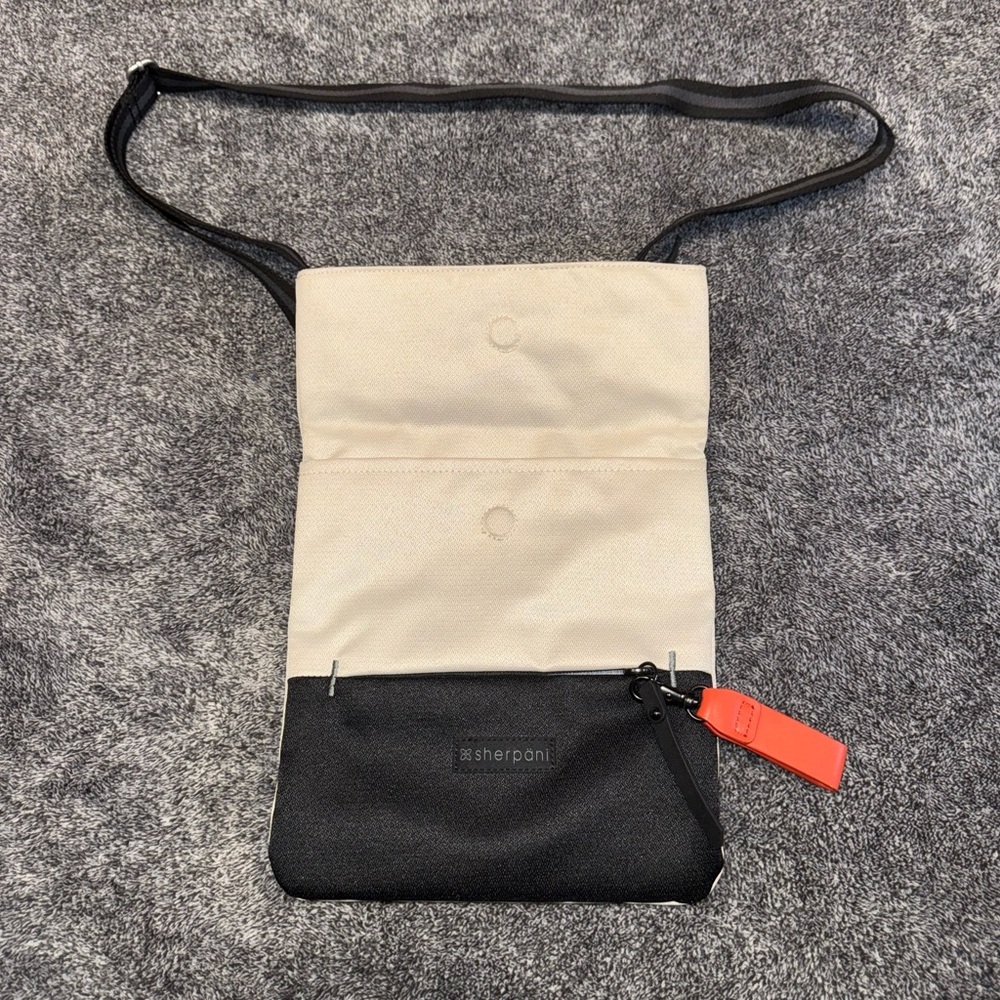 Sherpani Two-Tone Crossbody with Red Accent - Picture 2 of 7
